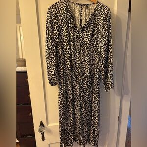 Olsen Women’s Leopard Animal Print Dress size 40 US 10. Brand new without tags.